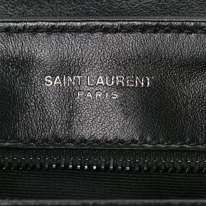 Saint Laurent Calfskin Y Quilted Monogram Monochrome Toy Loulou Crossbody Bag Black 6 of 12