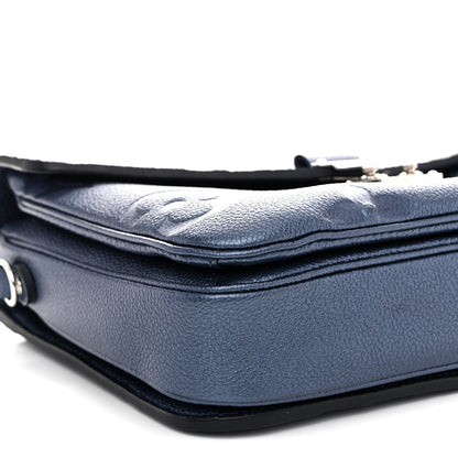 Louis Vuitton Metallic Empreinte Monogram Giant Pochette Metis Navy Nacre 8 of 9