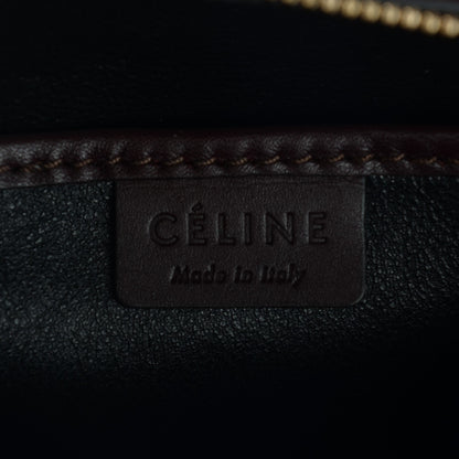 Celine Smooth Calfskin Suede Nano Tri-Color Luggage Burgundy 6 of 8