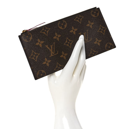 Louis Vuitton Monogram Felicie Chain Wallet Zippered Insert Fuchsia 2 of 7