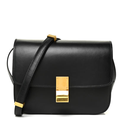 Celine Box Calfskin Medium Classic Box Flap Bag Black 1 of 17