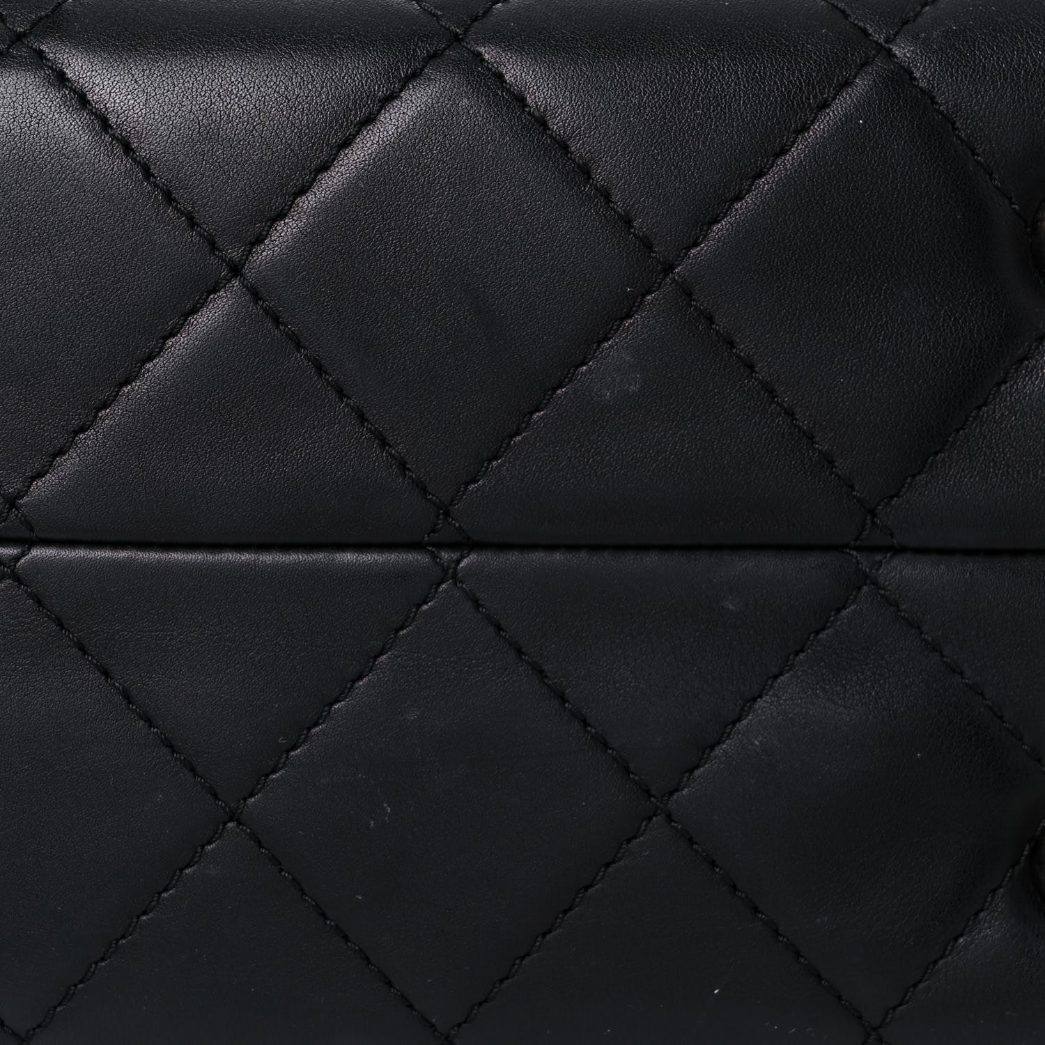 Chanel Sheepskin Quilted Chain Handle Large Shopping Tote Black 17 of 24