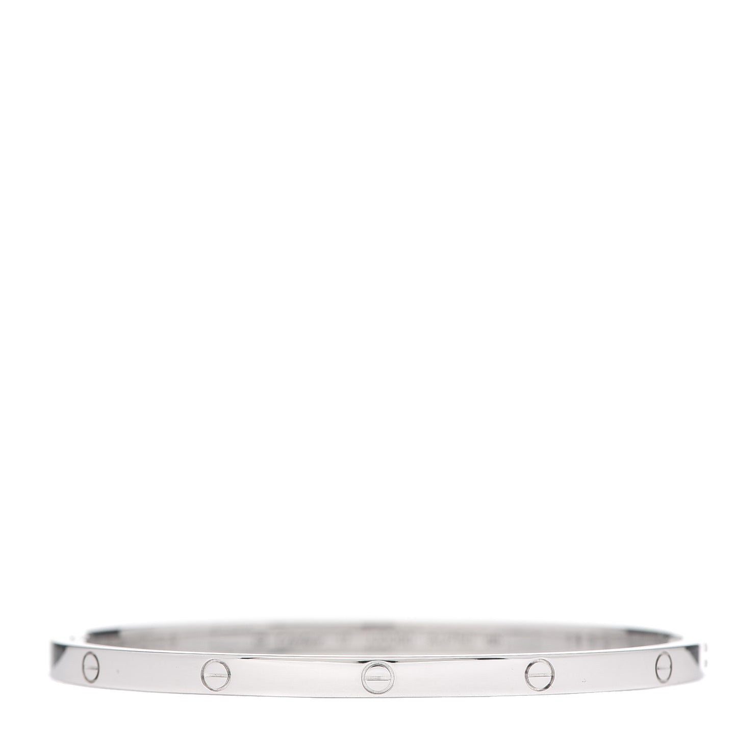 18K White Gold Small LOVE Bracelet 17