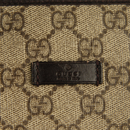 Gucci GG Supreme Monogram Medium Zippered Tote Dark Brown 5 of 8