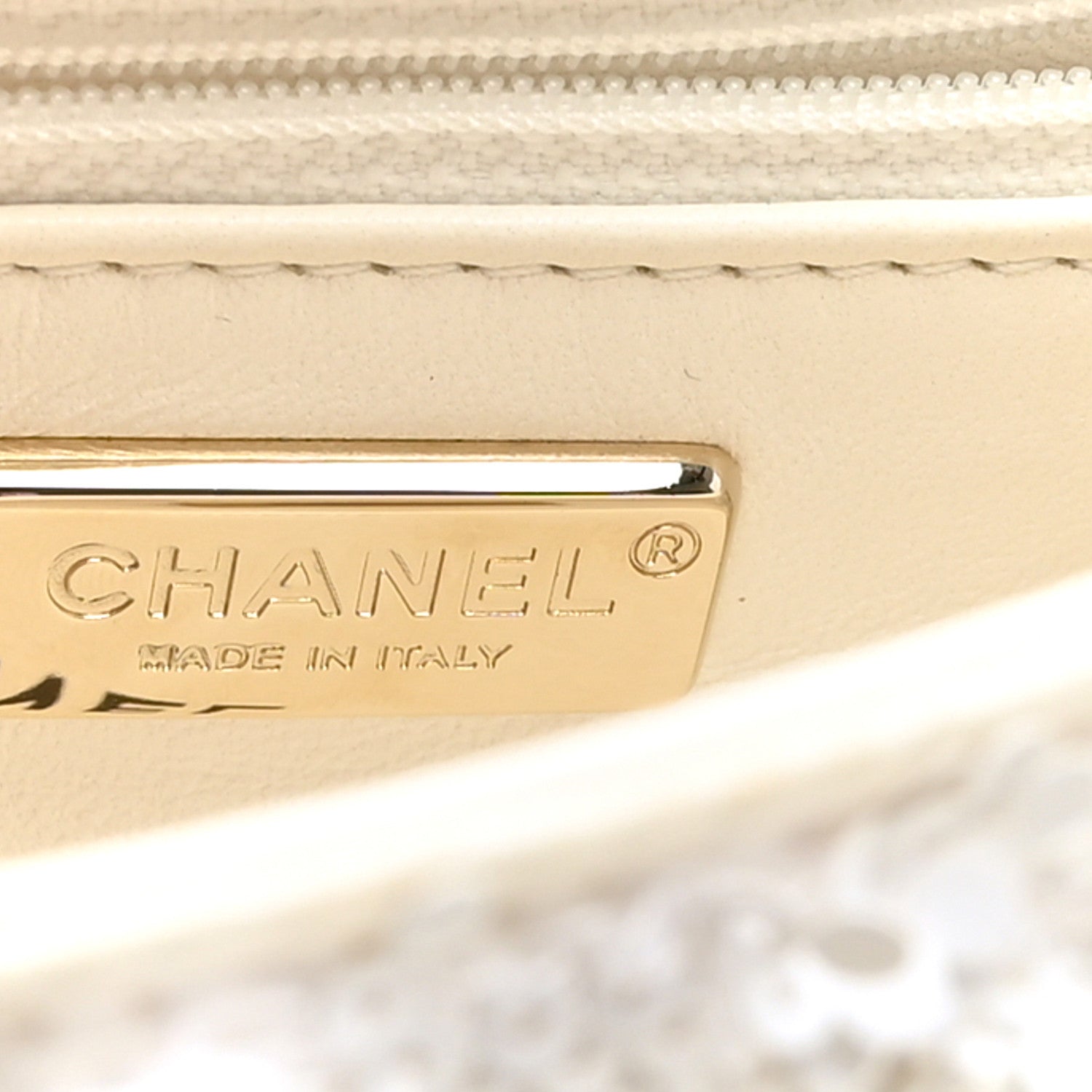 Chanel Sequin Mini Rectangular Flap White 6 of 10
