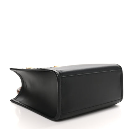 Fendi Vitello King Plexiglass Logo Embossed Small Fendi Sunshine Shopper Tote Black 4 of 9