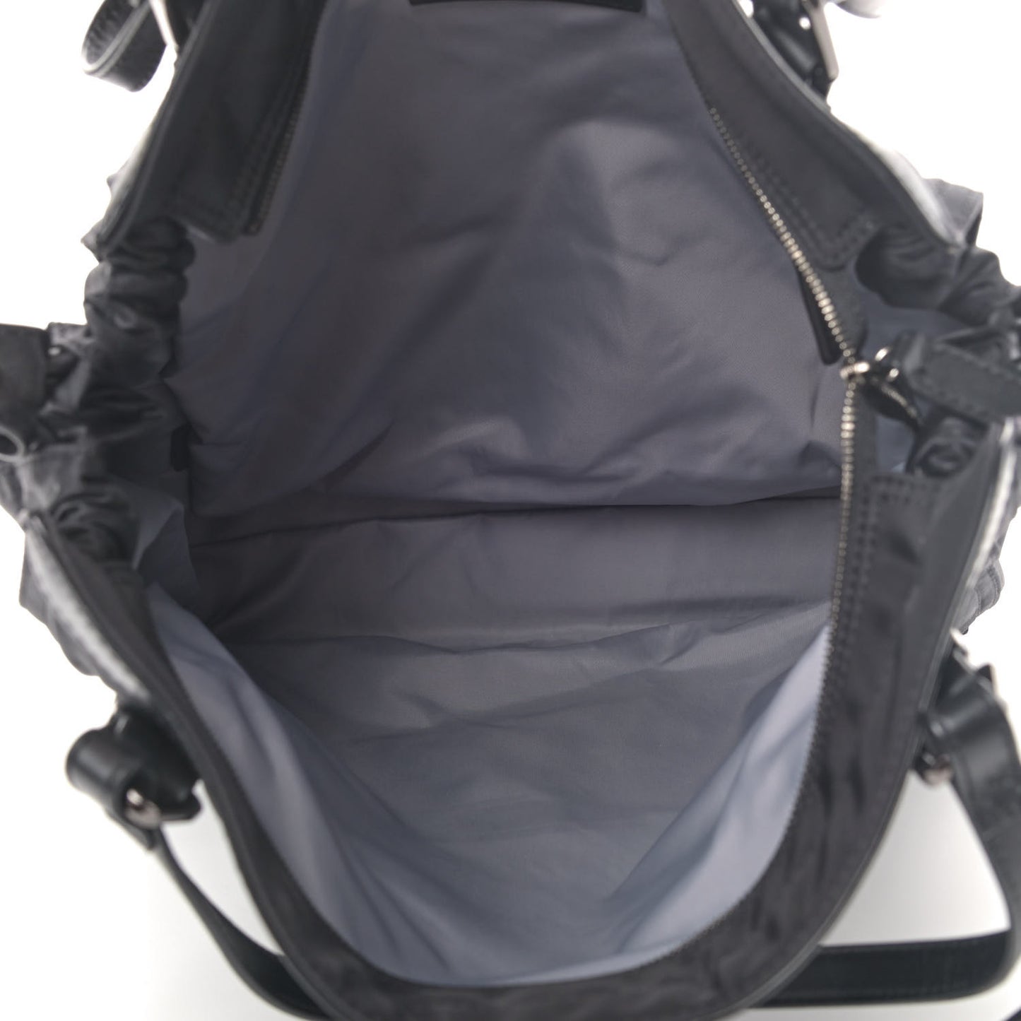 Nylon Tonal Check Buckleigh Packable Tote Black
