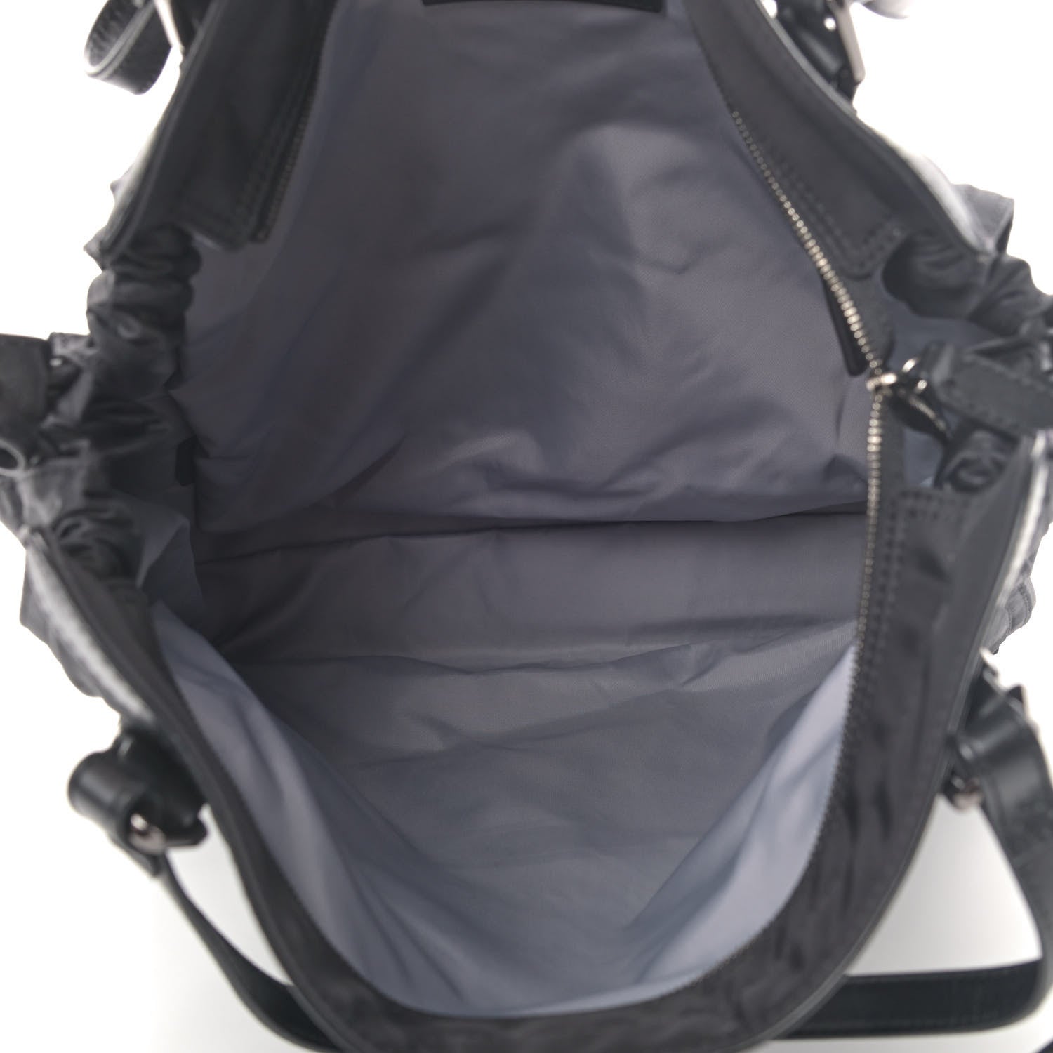 Burberry Nylon Tonal Check Buckleigh Packable Tote Black 4 of 5