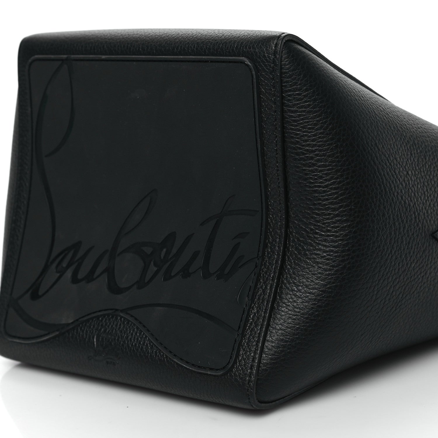 Christian Louboutin Calfskin Empire Spike Studded Mini Cabachic Bucket Bag Black 9 of 9