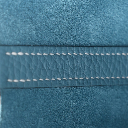 Hermes Taurillon Clemence Picotin Lock 18 PM New Blue Jean 7 of 11