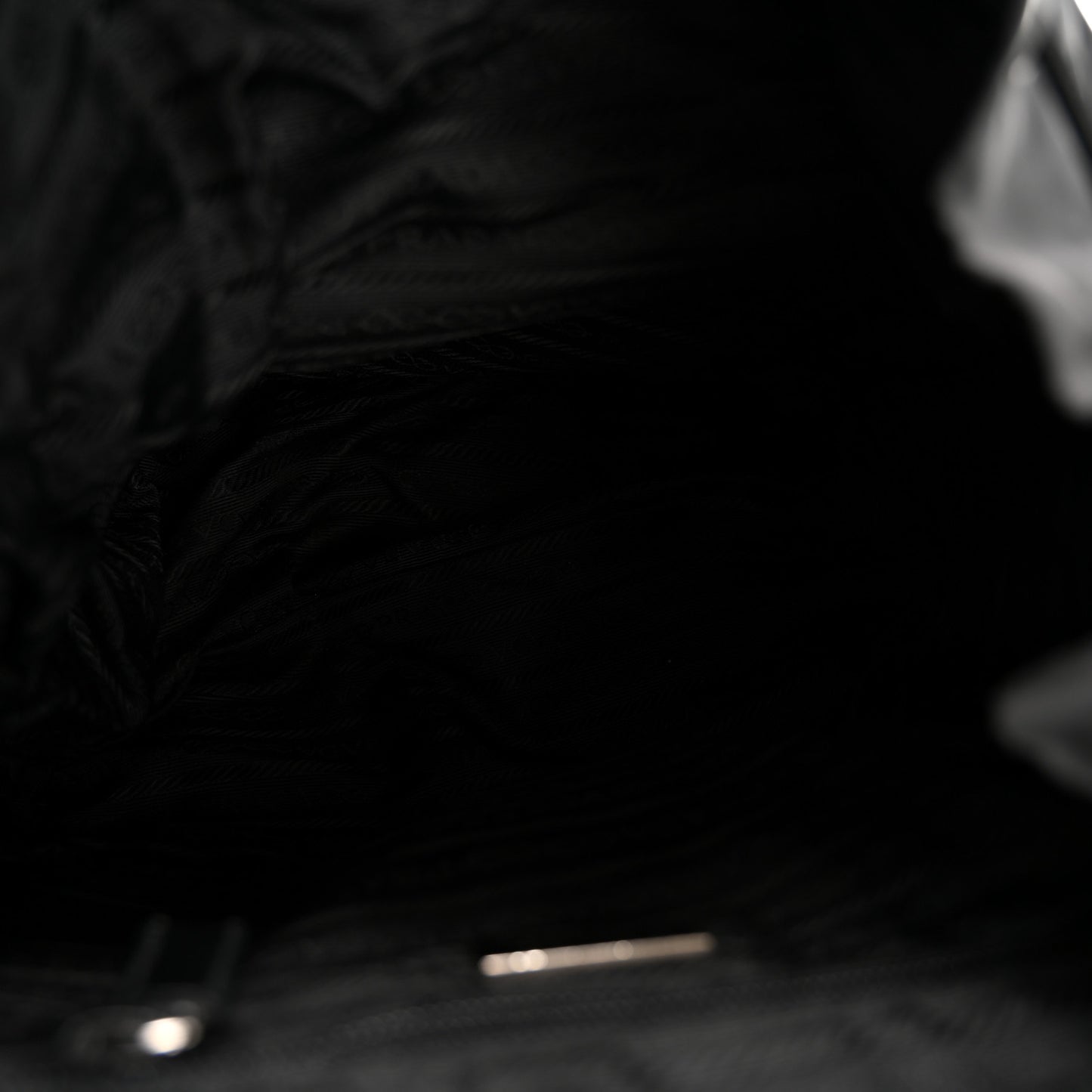 Nylon Vela Single Buckle Backpack  Black