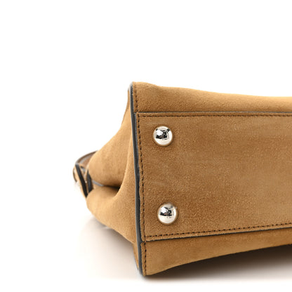 Fendi Suede FF Mini Peekaboo Iconic Satchel Marrone 8 of 9