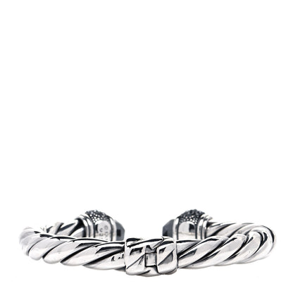 David Yurman Sterling Silver Hematine Cable Berries Bracelet 3 of 7