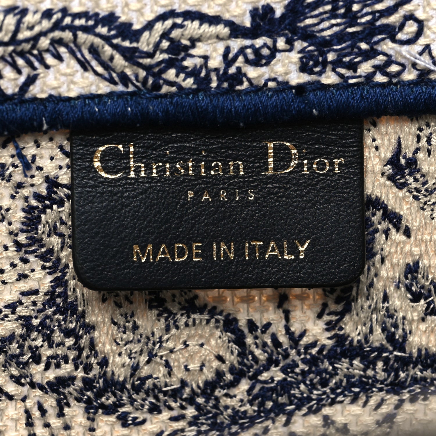 Christian Dior Canvas Embroidered Medium Dioriviera Toile De Jouy Book Tote Blue 6 of 13