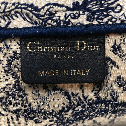 Christian Dior Canvas Embroidered Medium Dioriviera Toile De Jouy Book Tote Blue 6 of 13