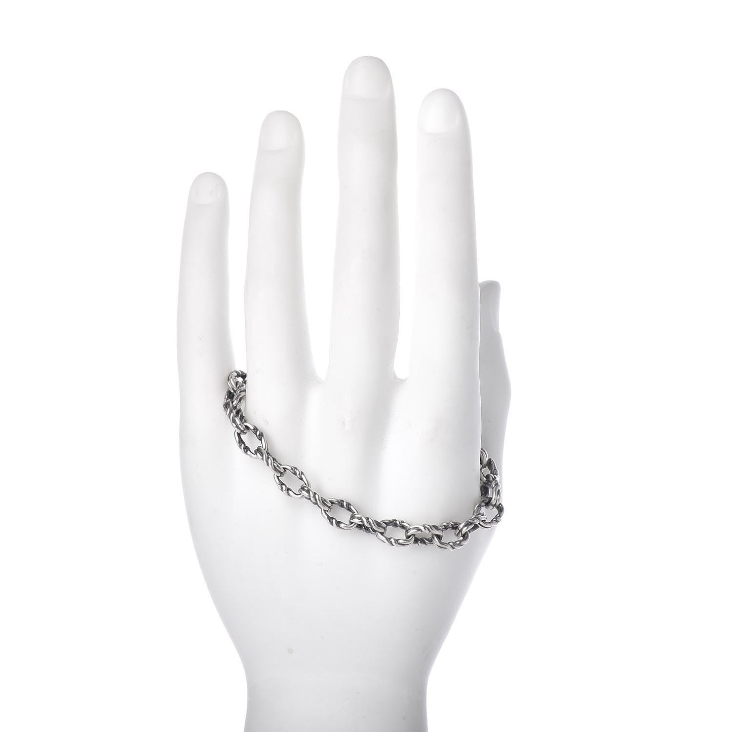 Sterling Silver 8mm Twist Link Chain Bracelet