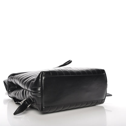 Saint Laurent Calfskin Y Quilted Monogram Medium Loulou Backpack Black 4 of 7