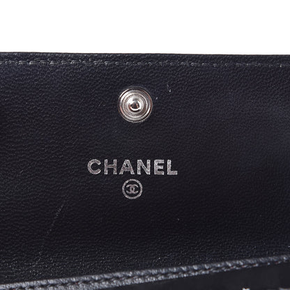 Chanel Lambskin Quilted Flap Card Holder Black 7 of 9