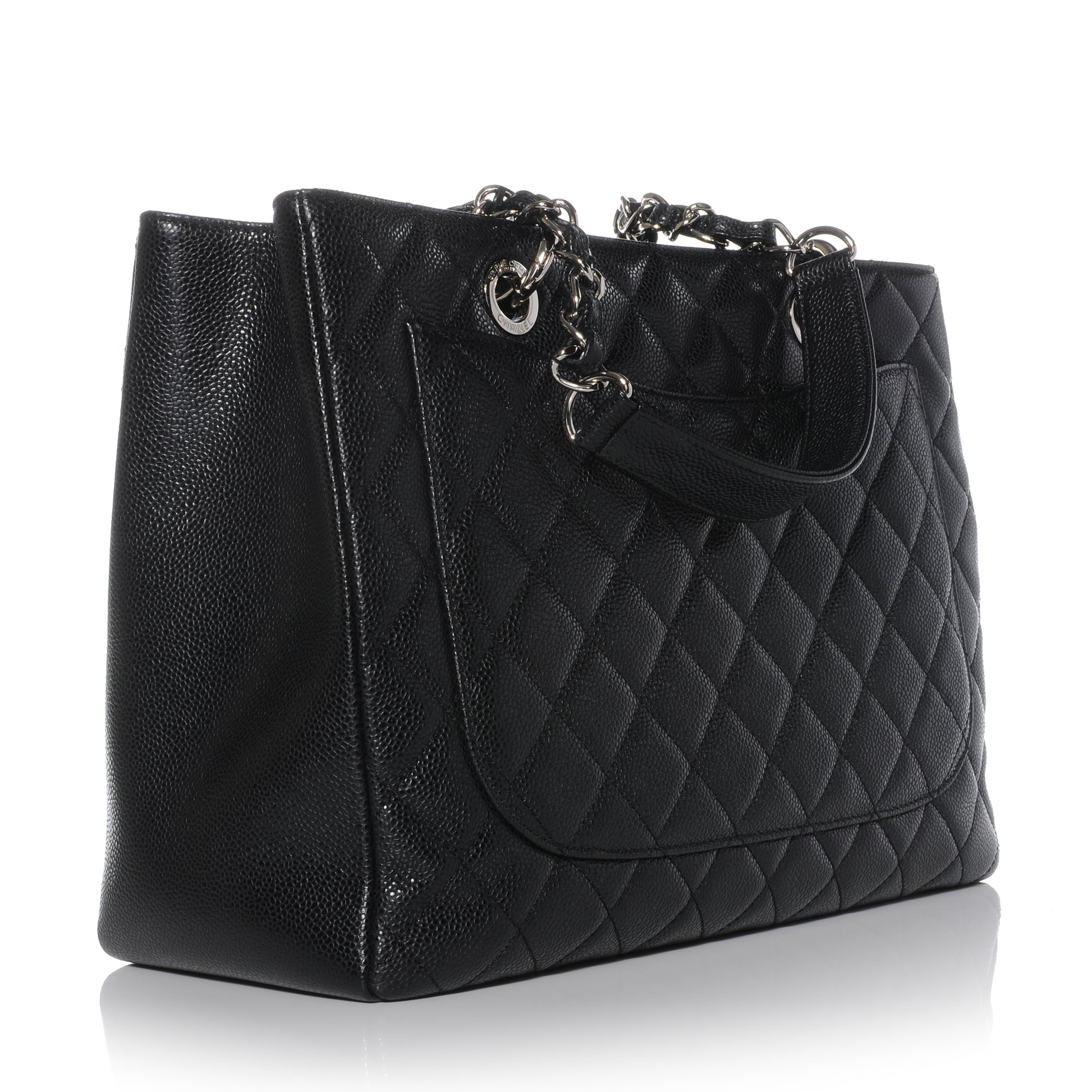 Chanel Caviar Grand Shopping Tote GST Black 3 of 7