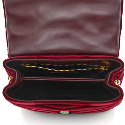 Saint Laurent Velvet Y Quilted Monogram Toy Loulou Crossbody Bag French Burgundy 5 of 9