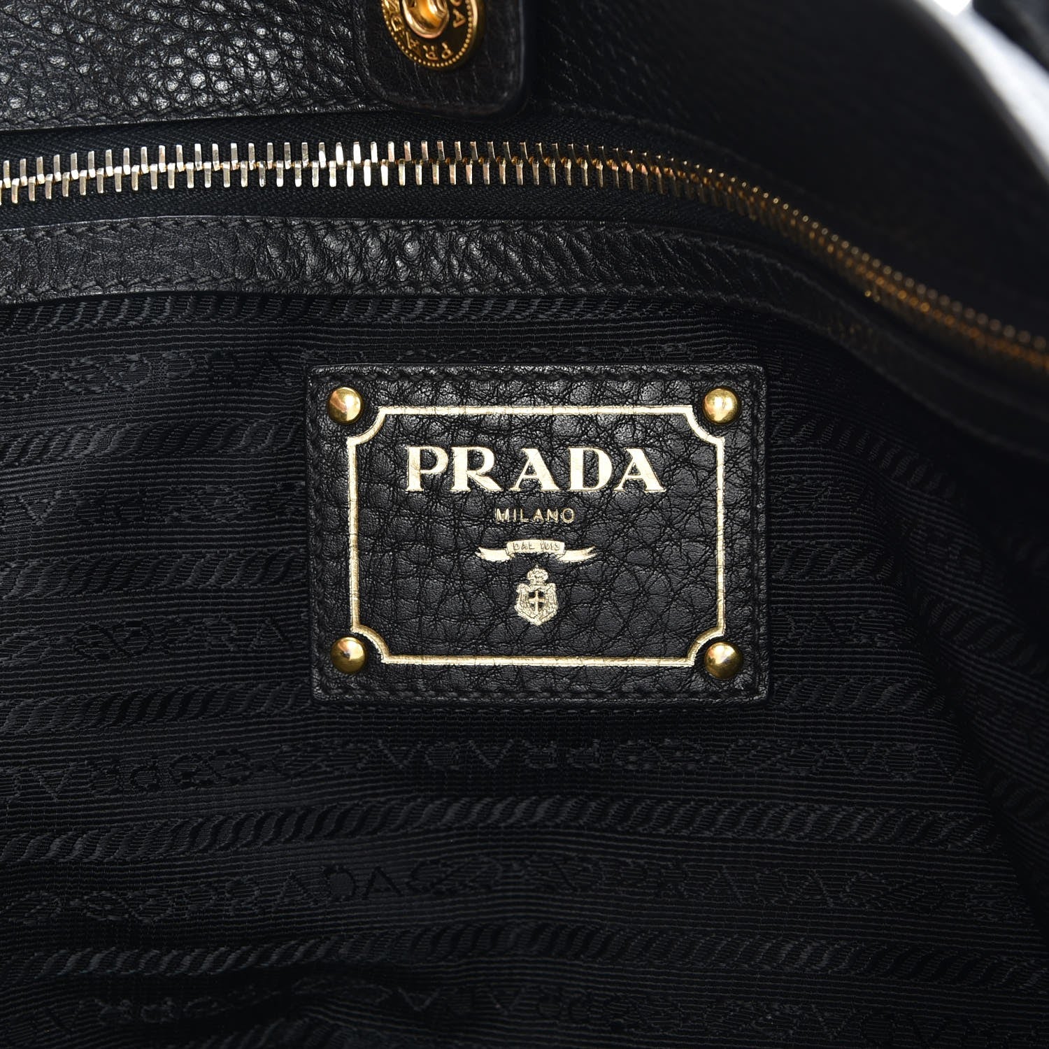 Prada Vitello Daino Tote Nero Black 7 of 8