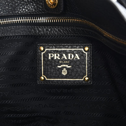 Prada Vitello Daino Tote Nero Black 7 of 8