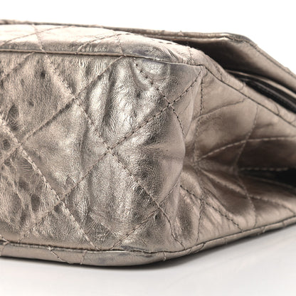 Chanel Metallic Aged Calfskin Quilted 2.55 Reissue 228 Flap Pewter 9 of 12