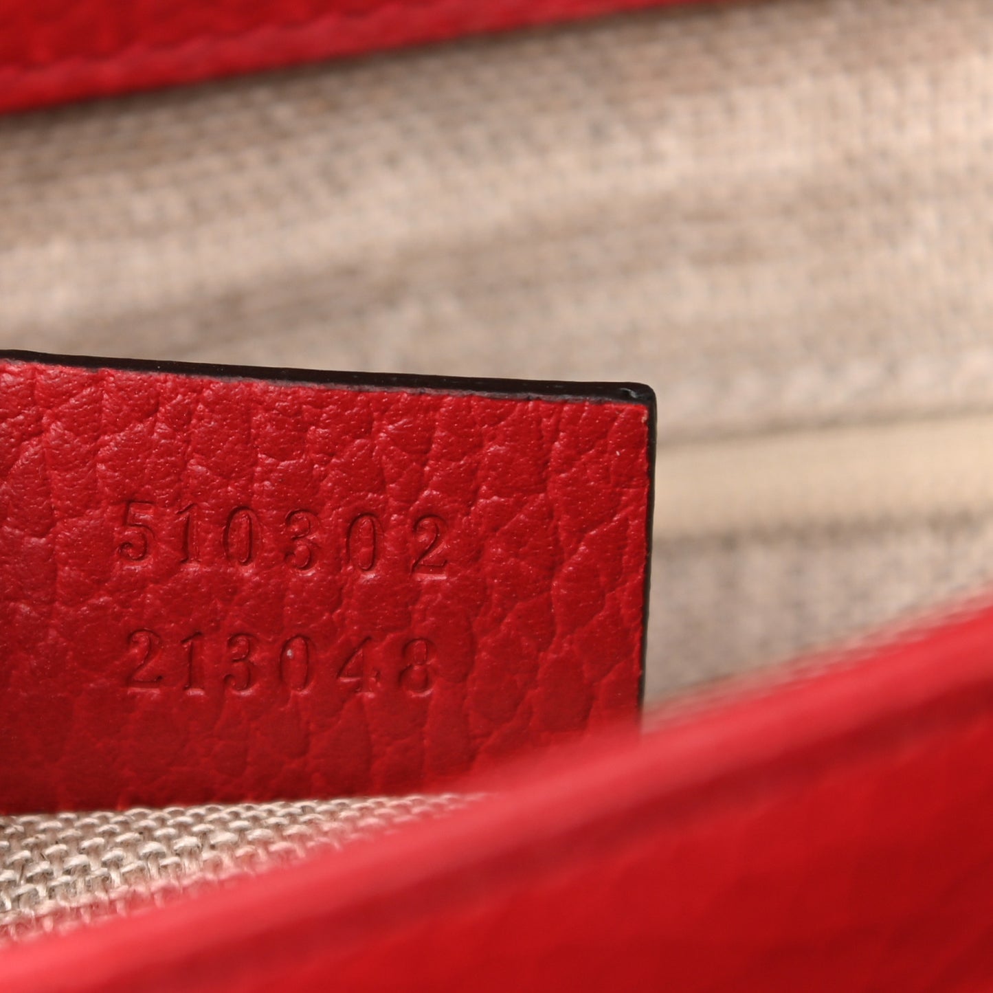 Dollar Calfskin Interlocking G Top Handle Shoulder Bag Red