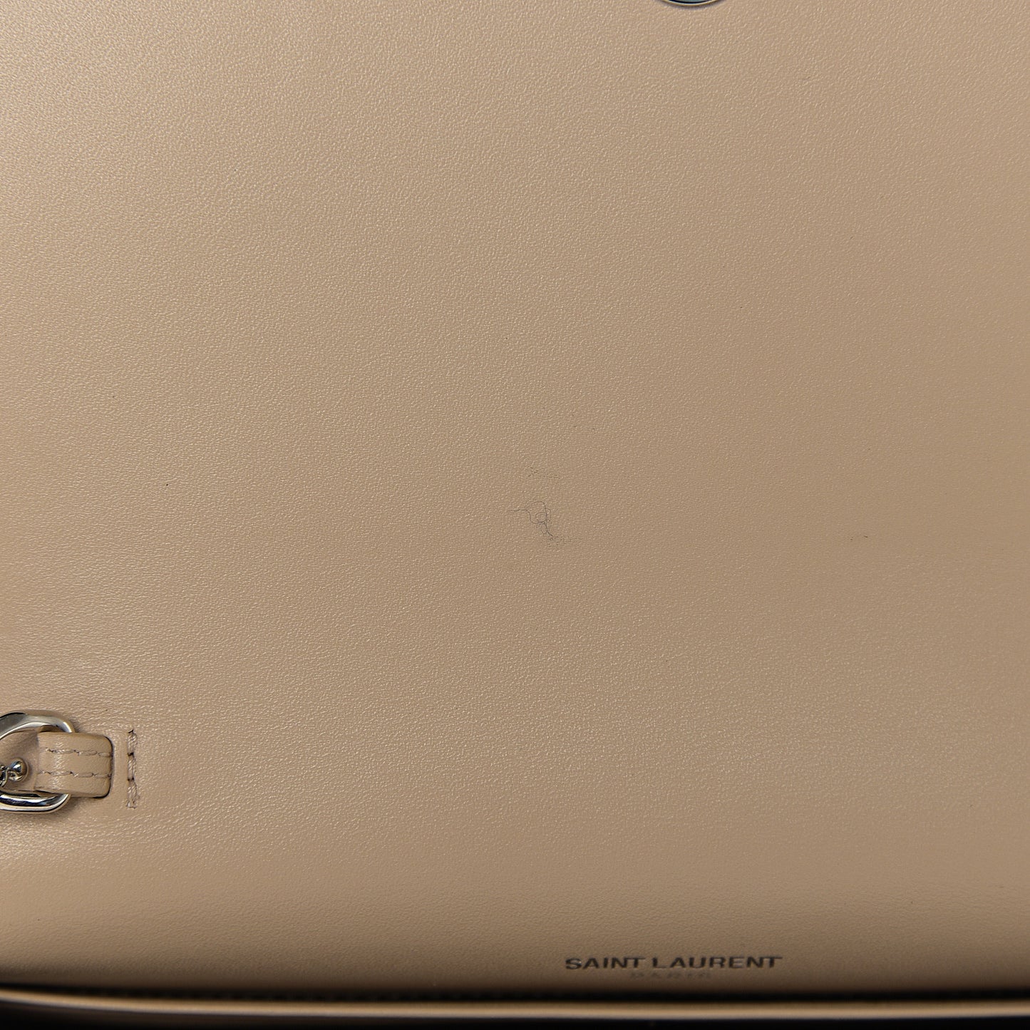 Smooth Calfskin Classic Monogram Kate Tassel Chain Wallet Light Natural