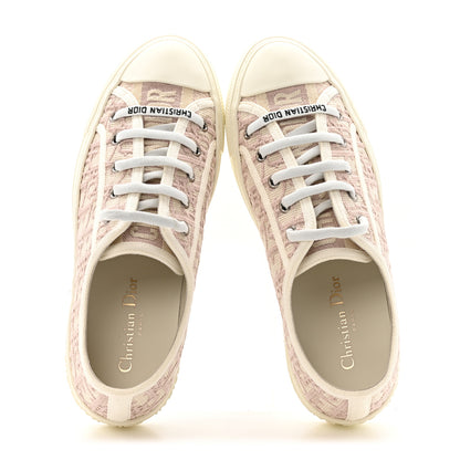 Christian Dior Canvas Oblique Walk'N'Dior Low Top Sneakers 38 Powder Nude 2 of 11