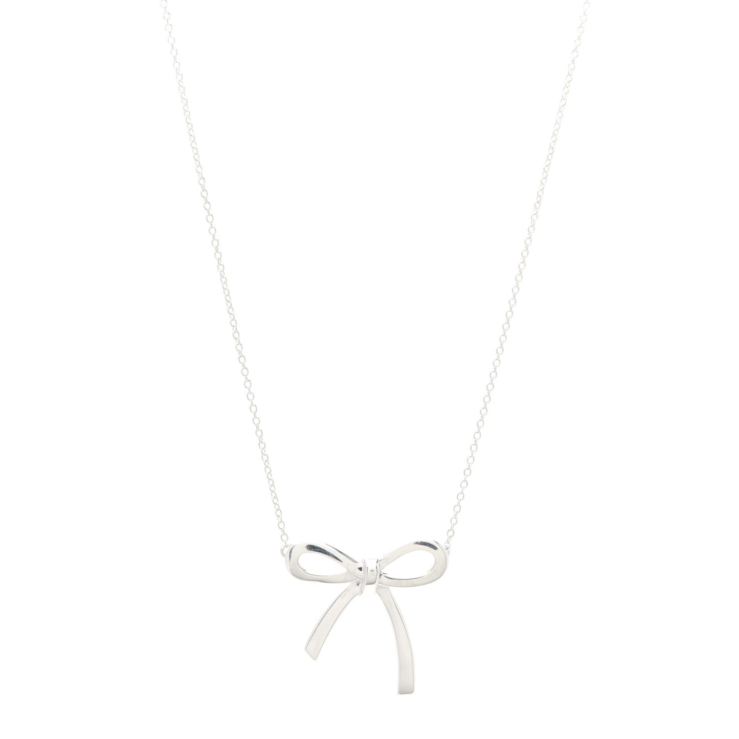 Sterling Silver Bow Pendant Necklace