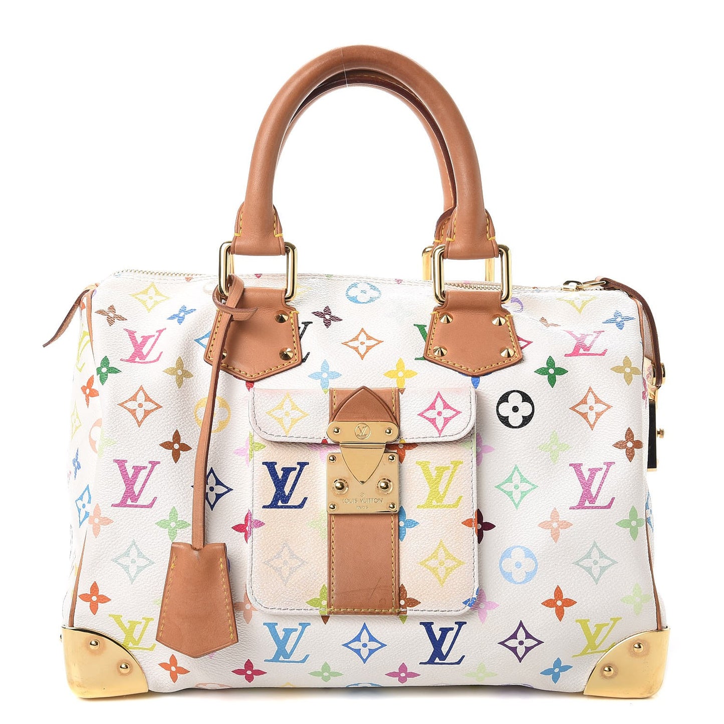 Monogram Multicolor Speedy 30 White