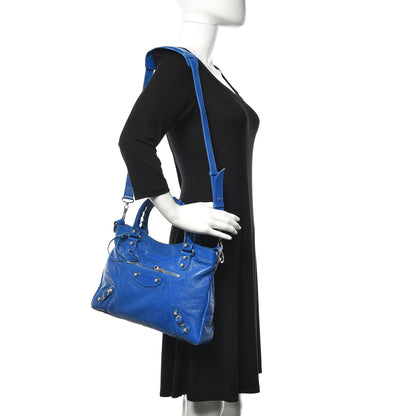 Balenciaga Agneau Giant 12 Silver Hardware Town Bleu Lazuli 2 of 10