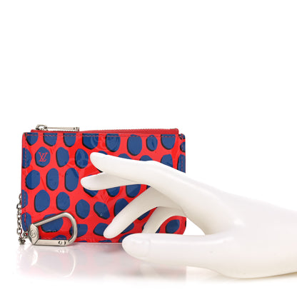 Louis Vuitton Vernis Jungle Dots Key Pouch Coquelicot Denim 2 of 7