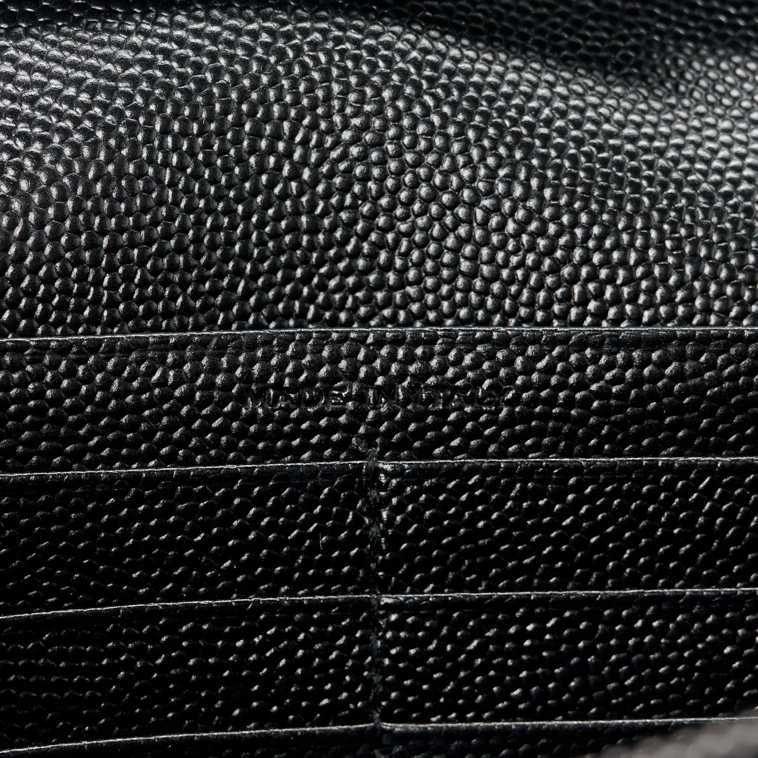 Saint Laurent Grain De Poudre Matelasse Chevron Monogram Monochrome Chain Wallet Black 7 of 10