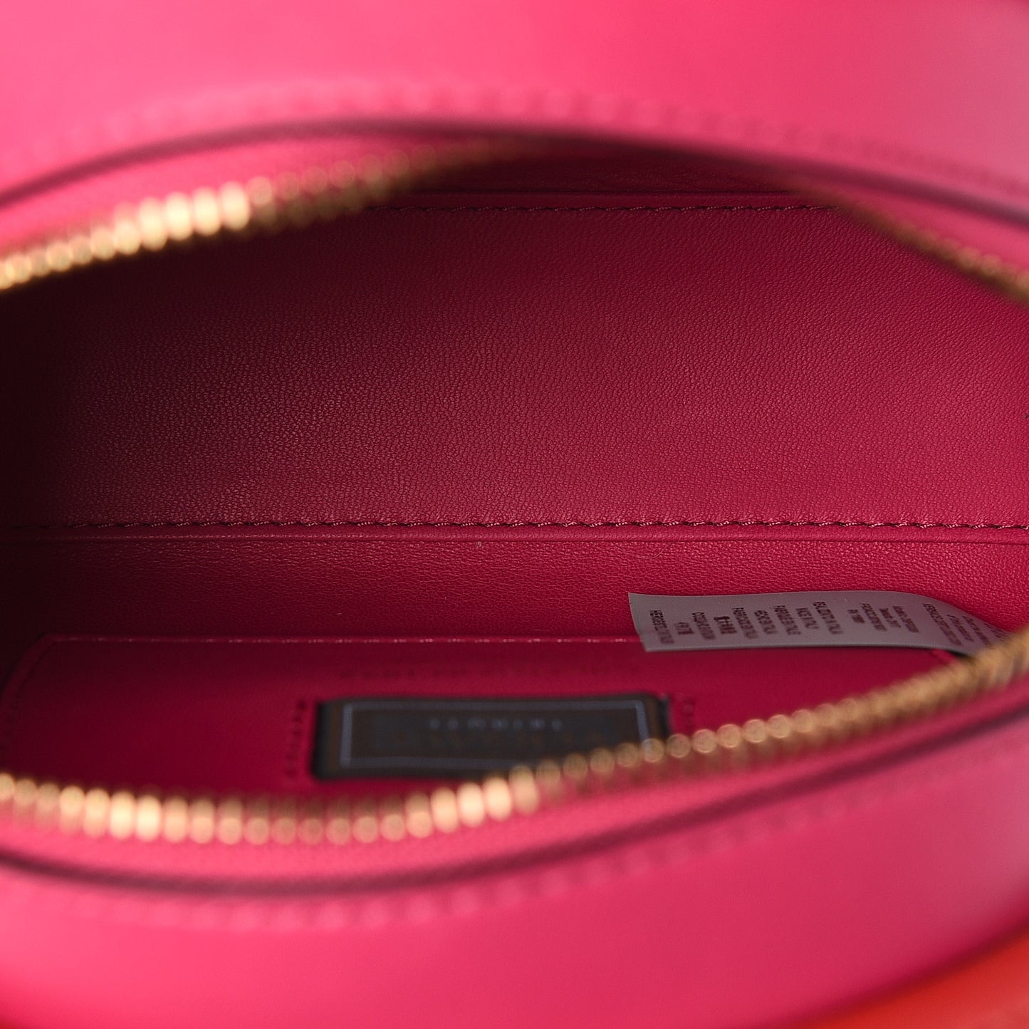 Calfskin Small Medallion Tribute Bowling Bag Pink Red