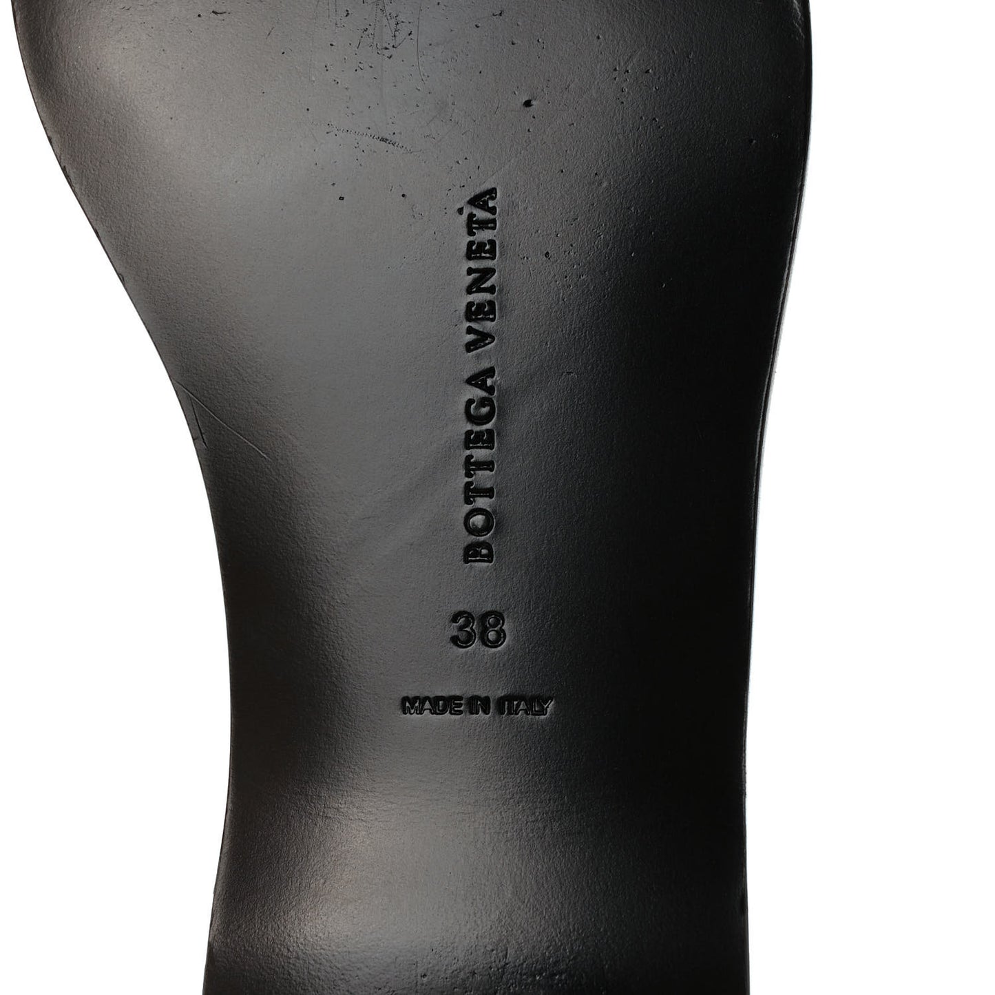 Nappa Embossed Flat Sandals 38 Black