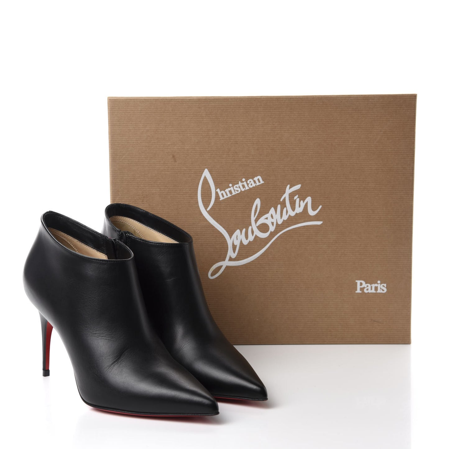 Calfskin Gorgona 85 Ankle Boots 36 Black