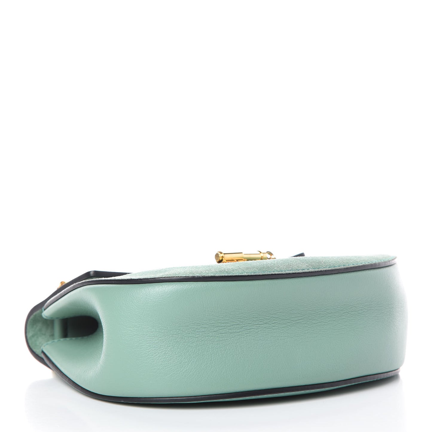 Suede Smooth Calfskin Mini Drew Shoulder Bag Happy Green