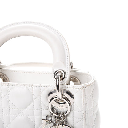 Christian Dior Lambskin Cannage Mini Lady Dior White 10 of 18