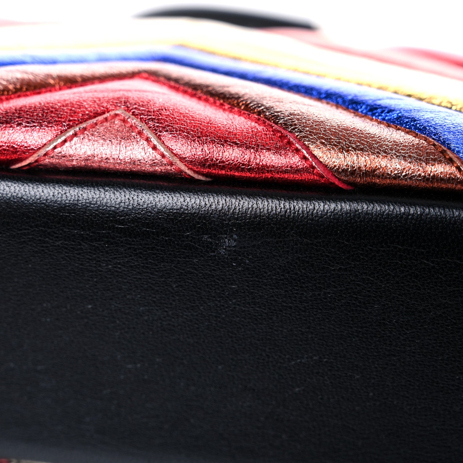 Saint Laurent Metallic Calfskin Matelasse Chevron Monogram Medium College Satchel Multicolor 14 of 17