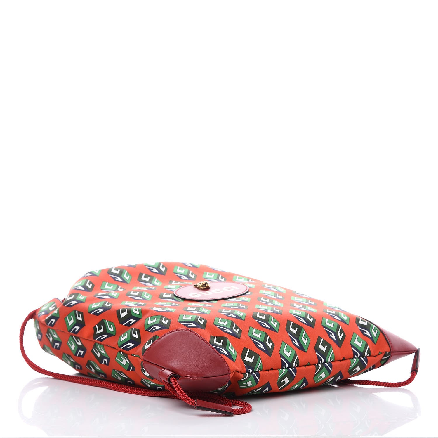 Gucci Cotton GG Wallpaper Neo Vintage Drawstring Backpack Vulcanic Red 4 of 10