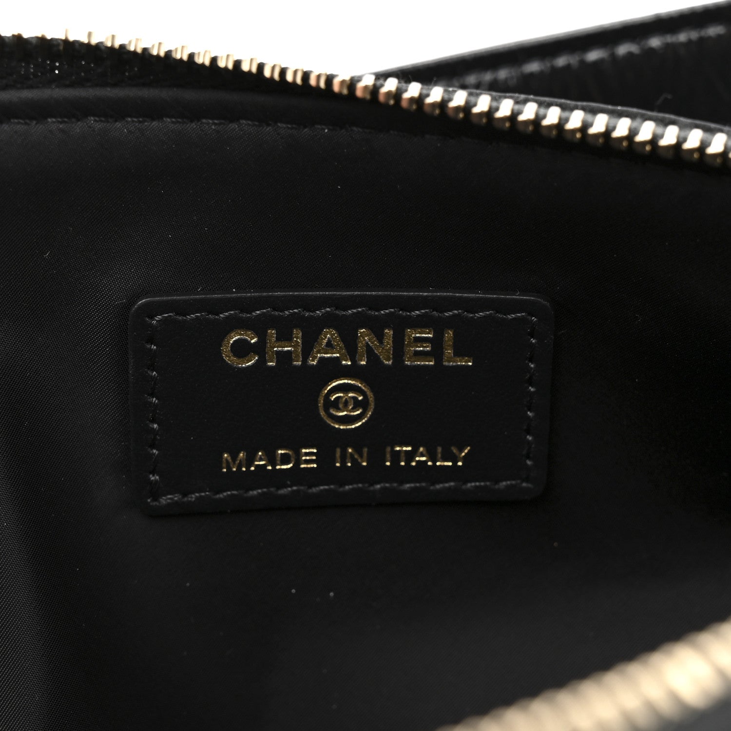 Chanel Velvet Effect Nylon Shiny Crumpled Calfskin Coco Neige Quilted Clutch With Chain Black 8 of 11