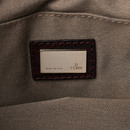 Fendi Zucchino Logo Shoulder Bag Tobacco 6 of 16