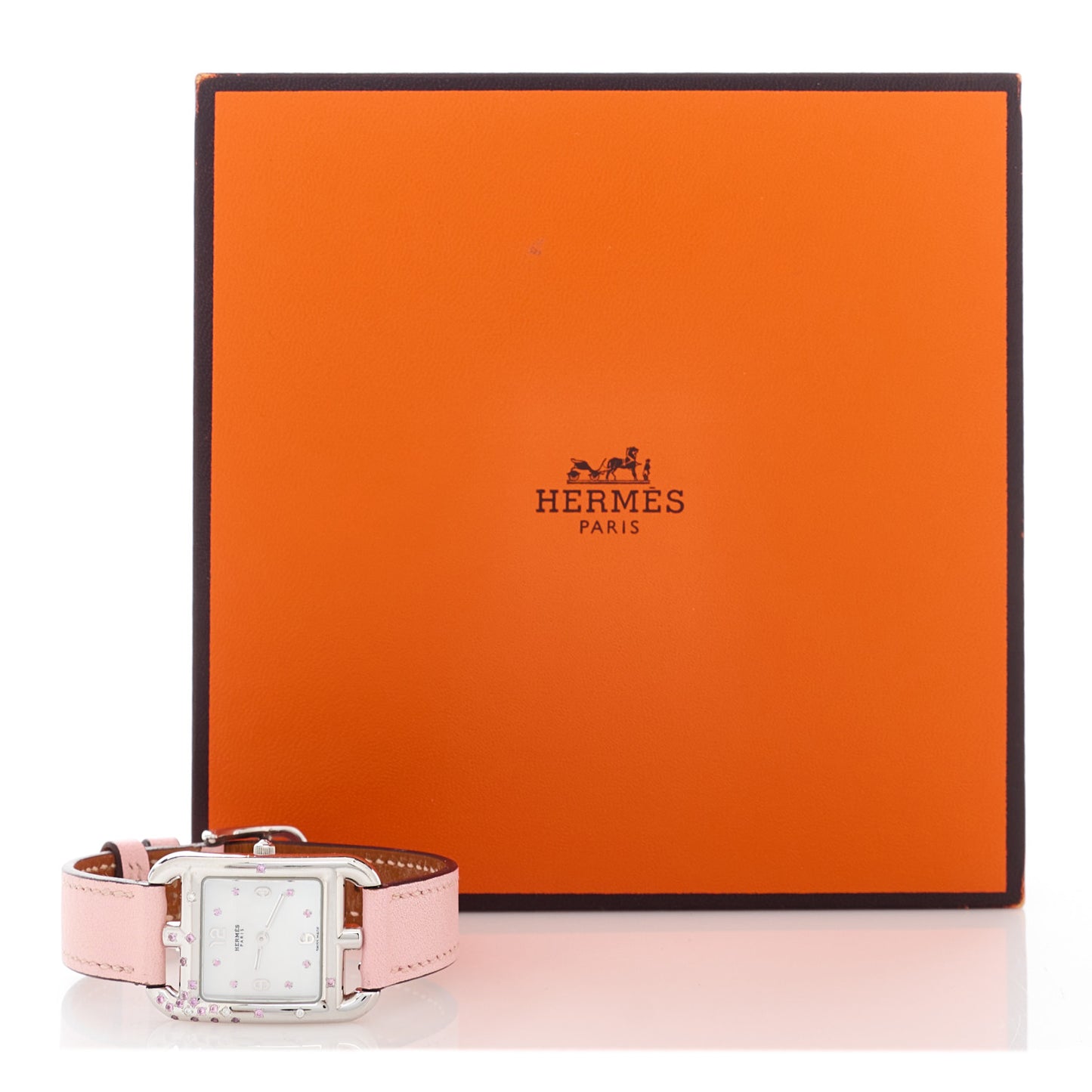 Stainless Steel Swift Diamond Pink Sapphire Mother of Pearl 23mm Cape Cod Quartz Watch Rose Sakura