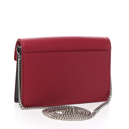 Louis Vuitton Calfskin My Lockme Chain Pochette Lie De Vin Etain Creme 2 of 9
