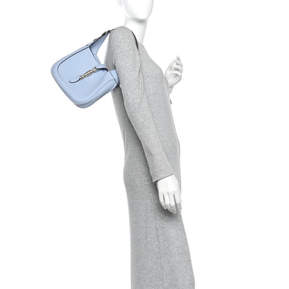 Gucci Grained Calfskin Web Medium Jackie 1961 Hobo Light Blue 2 of 10