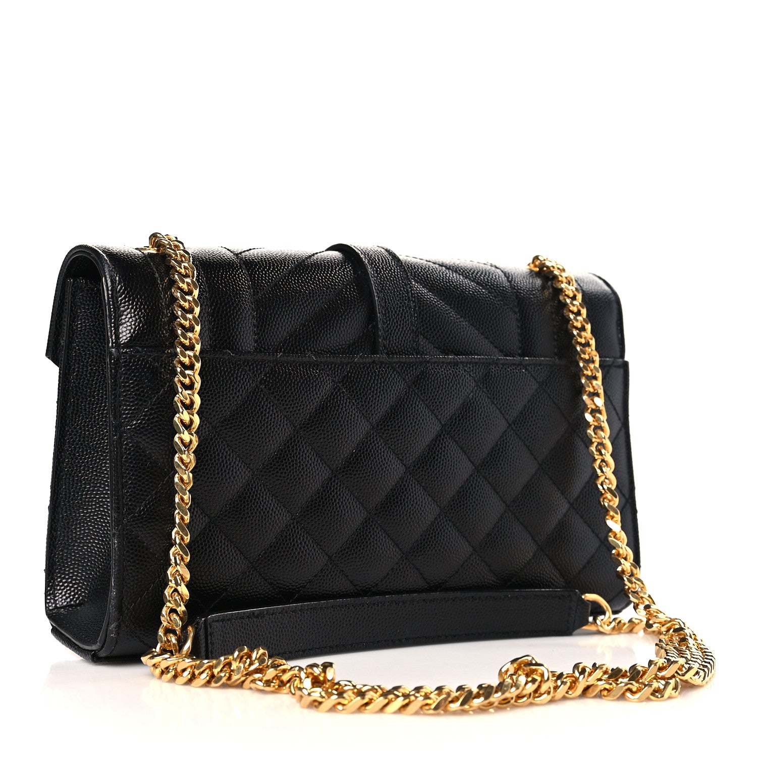 Saint Laurent Grain De Poudre Textured Mixed Matelasse Triquilt Small Monogram Satchel Black 3 of 9