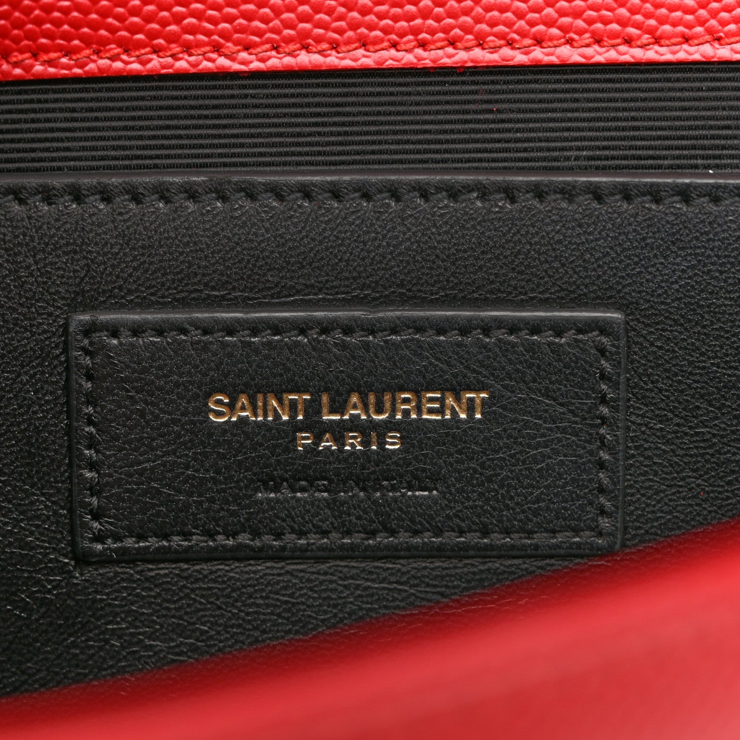 Saint Laurent Grain De Poudre Classic Monogram Cassandre Clutch Dark Red 6 of 11