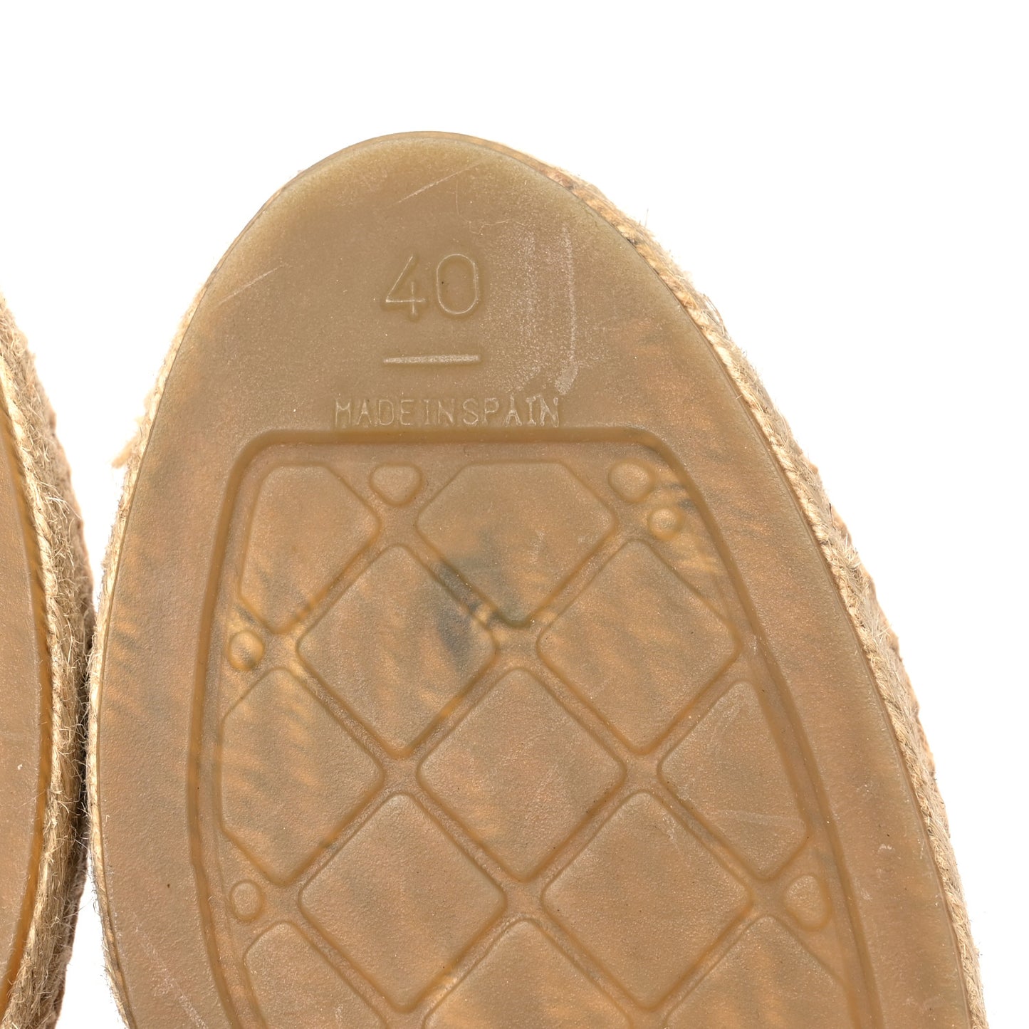 Lambskin Quilted CC Espadrilles 40 Beige